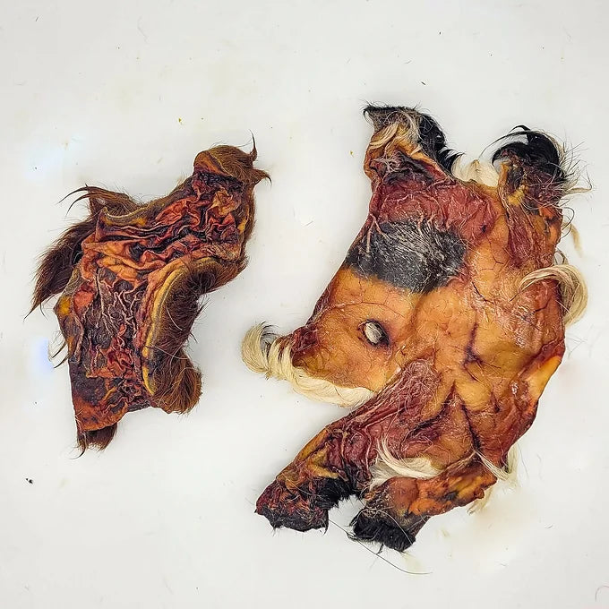 3 Pack Dehydrated Beef Skin (Fur On)