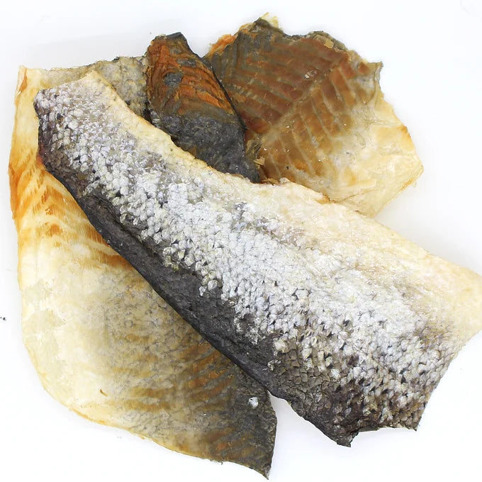 Dehydrated XL Salmon Skin Crisps 200g